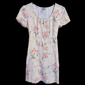 VTG 90s Floral Dress Womens Sz S Peach Orange A Line Mini‎ Soft Grunge Retro